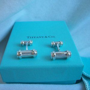 Tiffany & Co. Sterling Silver Groove Cuff Links